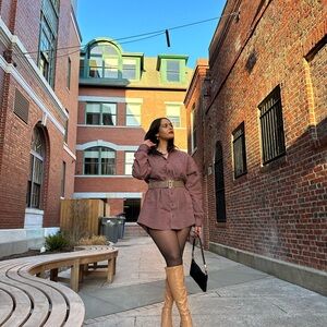 Oversized dress shirt dress